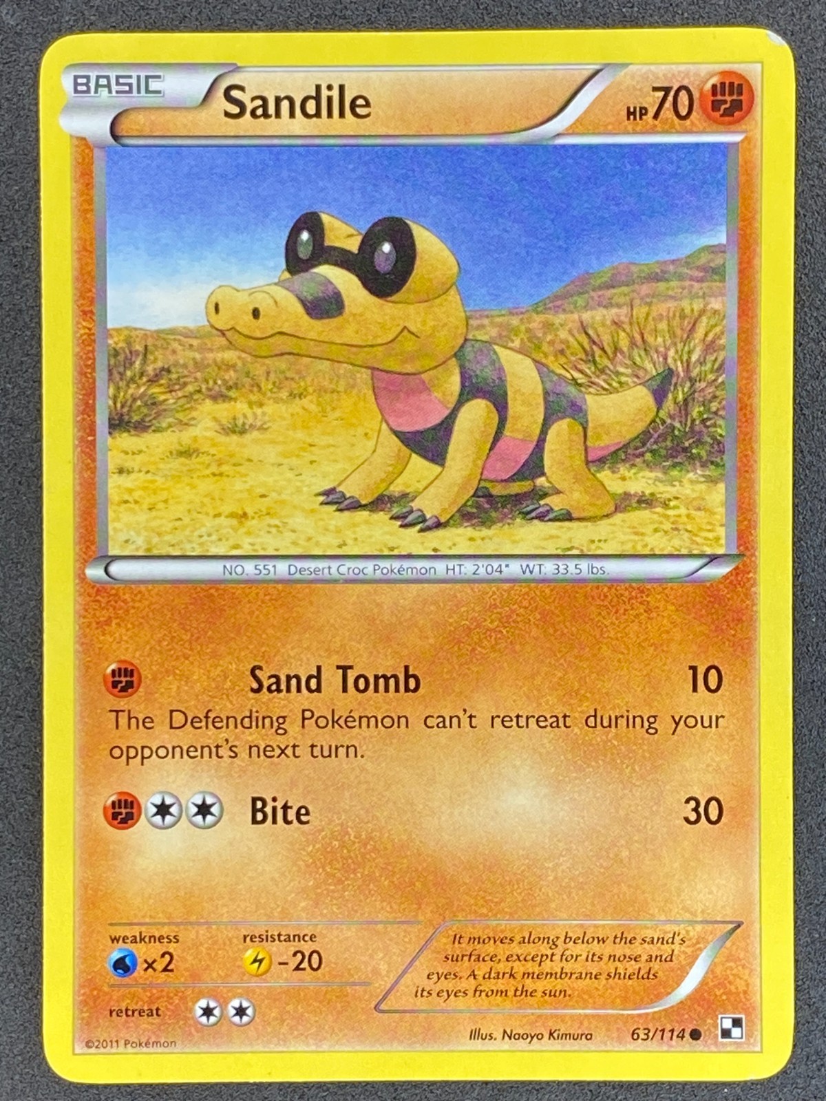 Pokémon Sandile 63/114 BLW Black & White LP