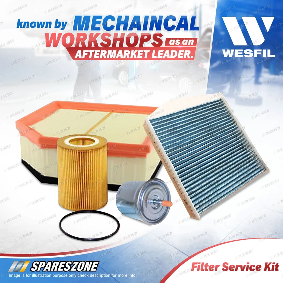 Wesfil Oil Air Fuel Cabin Filter Service Kit for Volvo XC90 3.2L 2007-2015 - image 2 of 2