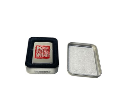 Vintage 1996 Know When 2 Say When Zippo Lighter NEW With Box USA