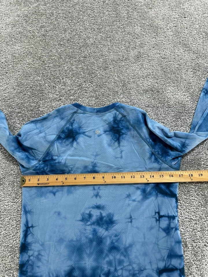 Pullover para correr Lululemon Swiftly Tech 8 azul para mujer Foto 4 de 4