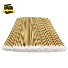 200 PCS 6 Inch Extra Long Cotton Swabs with Wooden Handles - Long Stem Cotton Sw