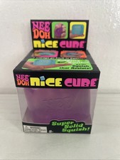 Nee Doh Nice Cube - Super Solid Squish Purple - Brand New/Factory Sealed