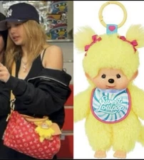 Sekiguchi Monchhichi Sweet Lollipop YELLOW S Size Plush Keychain lisa blackpink
