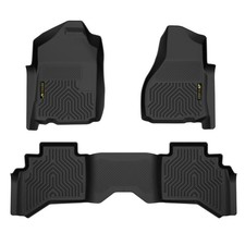Floor Mats Cargo Liners 3-piece All Weather Tpe For Ram 1500 2500 3500 Quad Cab Floor Mats Cargo Liners 3-piece All Weather Tpe For Ram 1500 2500 3500 Quad Cab