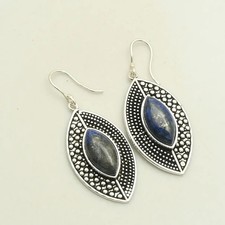 Lapis Lazuli Gemstone Handmade Drop Dangle Earrings Jewelry Gift 2