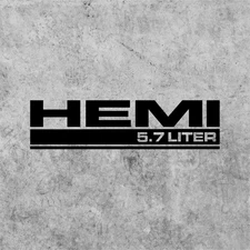HEMI 5.7 LITER [VINYL STICKER]-for CAR TRUCK WINDOW LAPTOP FOLDER PICK COLOR SZE