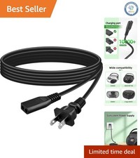 Durable 2-Prong AC Cable for Craig Portable Audio - 5.9ft Male Plug Included