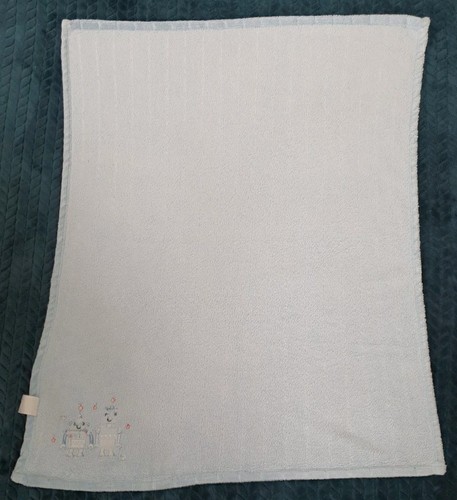 Snuggle Baby Robot Robots Fleece Pram Blanket Blue 70x100cm embossed stripes - Picture 5 of 5
