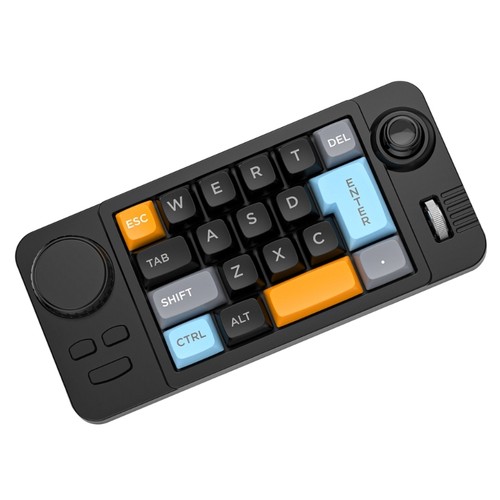 Double Macroed Wheel Mechanical Keyboard 19Key Mini Keypad Programmable Joystick - Bild 11 von 11