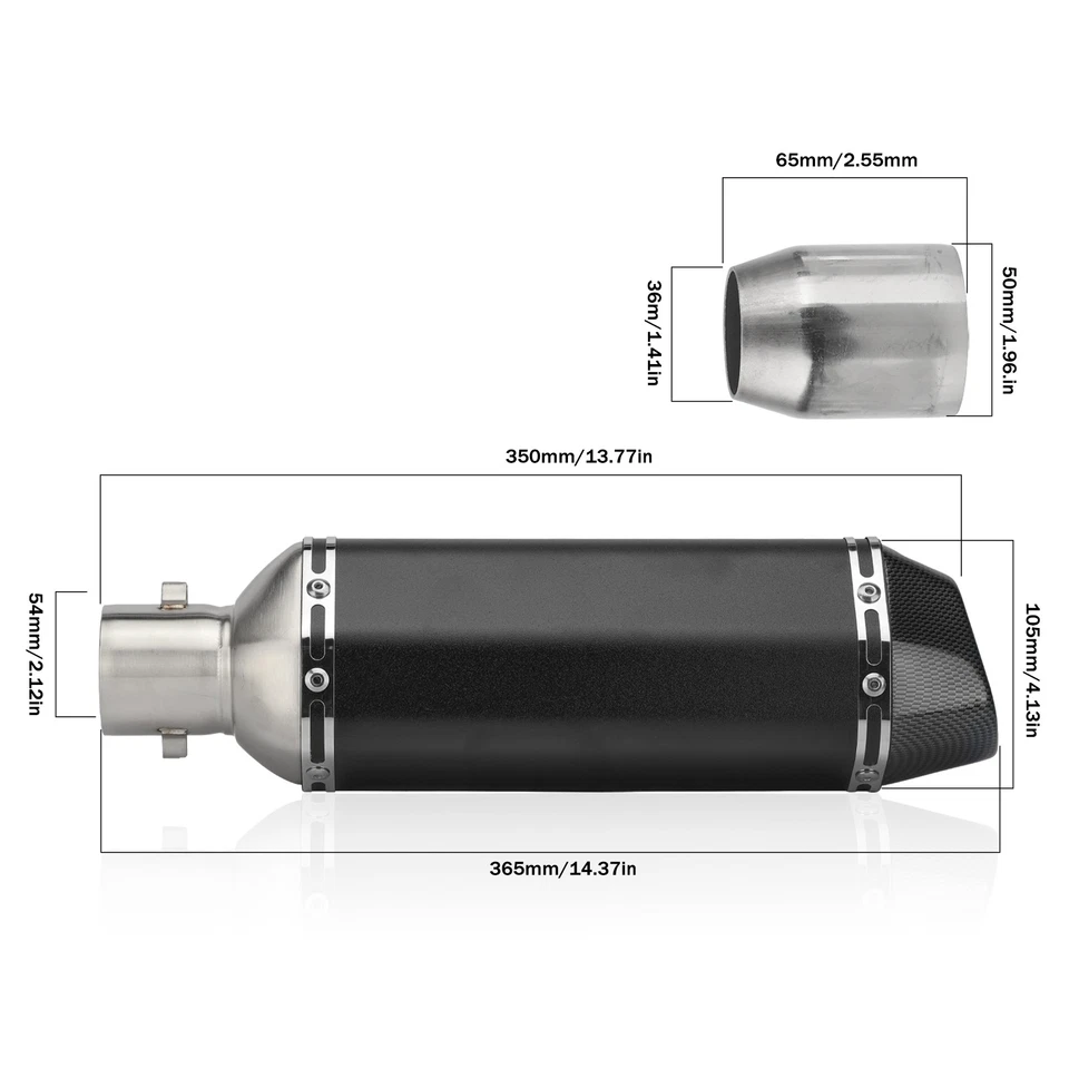 For Honda CBR500R CB500X CB500F 2013-2019 Slip On Exhaust Mid Tail Pipe Muffler - Image 4 of 4