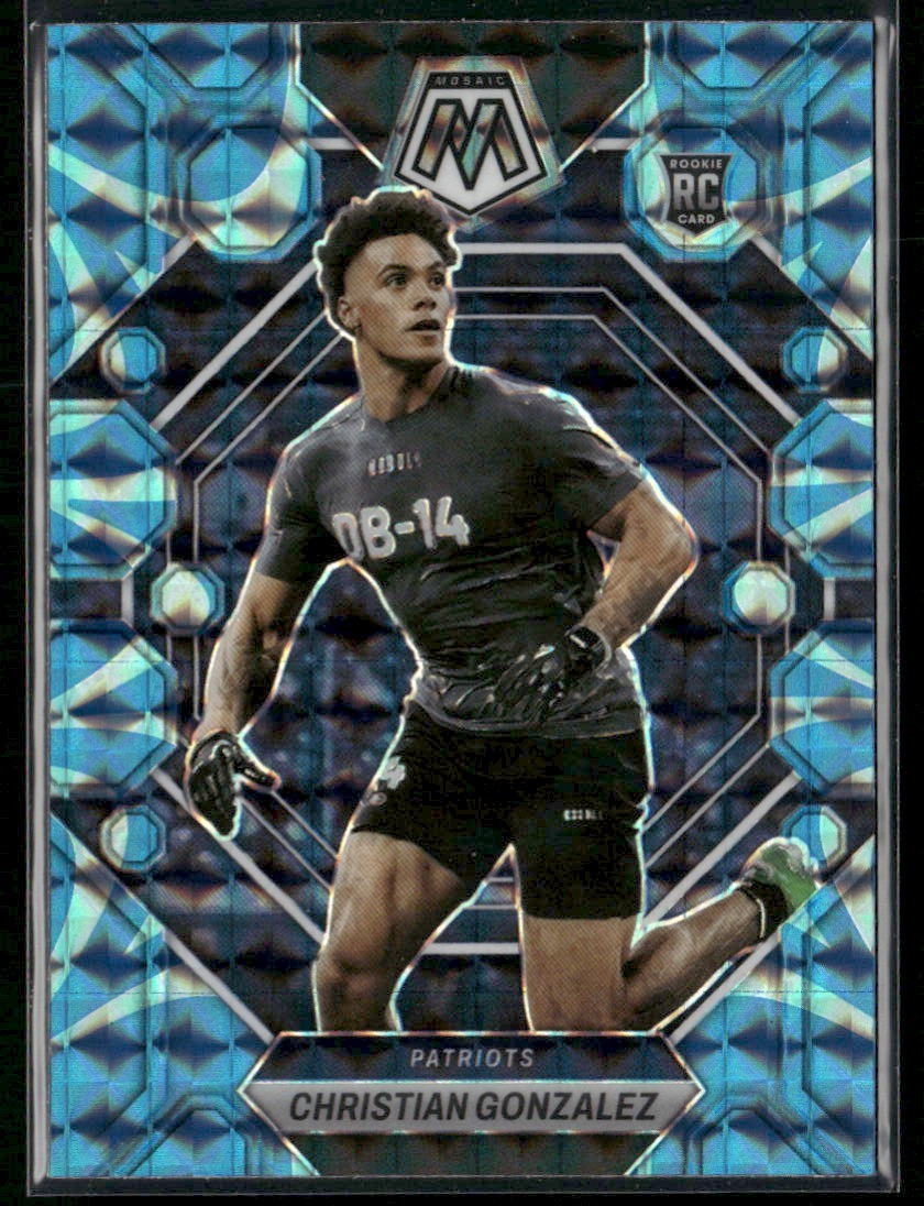 2023 Mosaic - Rookies Christian Gonzalez #300 Reactive Blue Mosaic Prizm (RC)