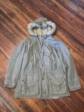 American Eagle Outfitters Winter Coat Sherpa Lined Brown Jacket Size XL