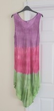 Colourful Sleeveless Loose Midi Dress Free Size