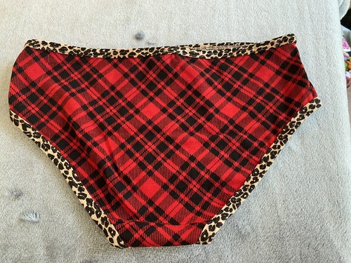 *Victoria's Secret. XS. Hiphugger. Plaid And Animal Print. Red. NWT - Picture 6 of 6