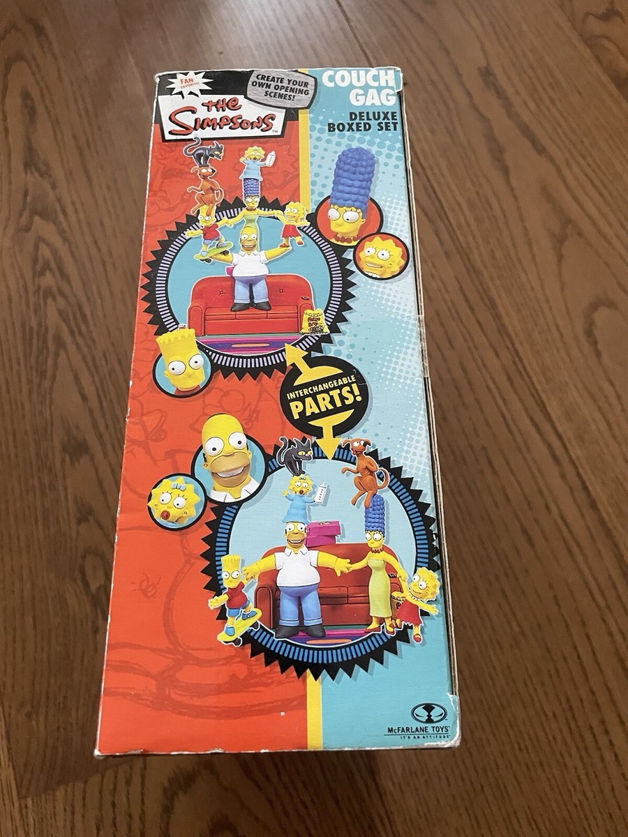 THE SIMPSONS FAMILY COUCH GAG DELUXE BOXED SET TOY FIGURES MADE BY