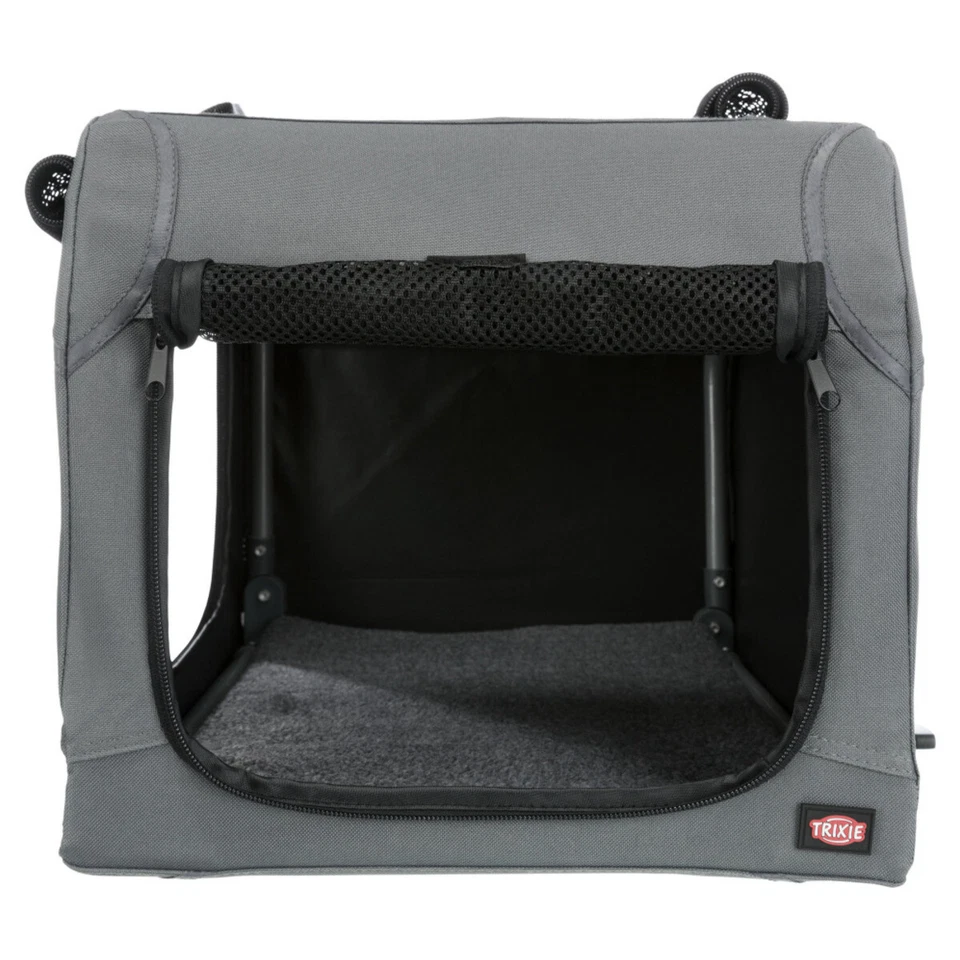 Trixie Transportbox Mobile Kennel Easy grau für Hunde mit Liegematte - Bild 4 von 4