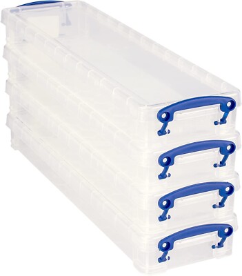 Really Useful 0,8 Liter Slim Lineal Box 4 Stück