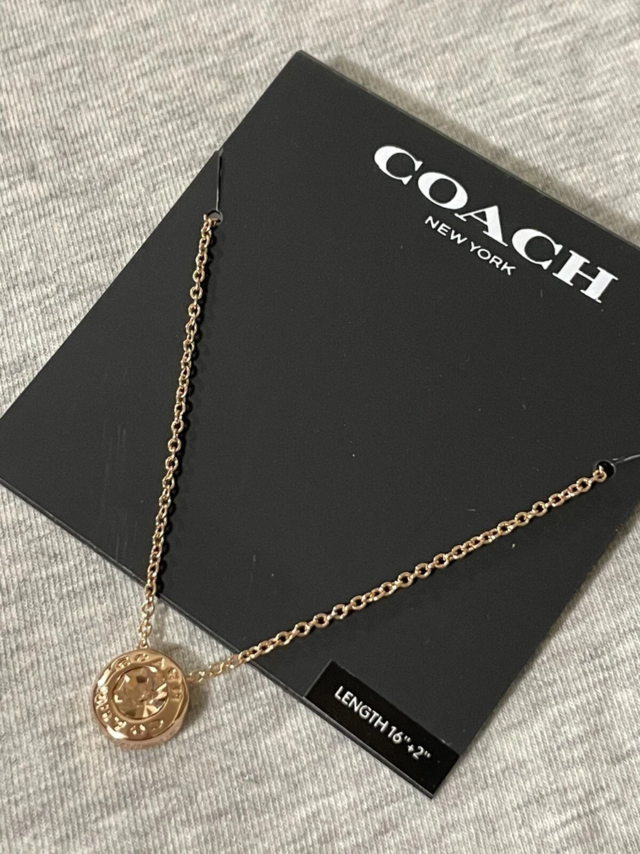 Coach open circle deals stone strand necklace