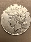 1935-S Peace Dollar 90% Silver - About Uncirculated AU - Nice Detail! Free Ship!