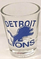 NFL Detroit Lions Shot Glass, NEW (Logo)