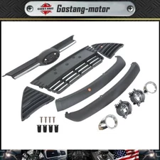 Fit For 2012-2014 Ford Focus Front Bumper Grill Cover Assembly Fog Lights Set