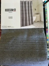 Hudson 43 - Fabric Shower Curtain - Dark Blue - NIP - 72"x72"