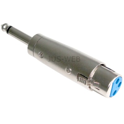 Audio Adapter XLR Kupplung Buchse 6,35 Mono Klinke Stecker Klinkenstecker