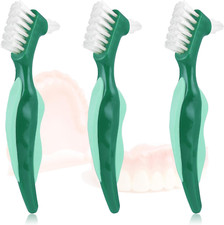 3 Pcs Hard Denture Brush, 3 Colors Premium Hy...