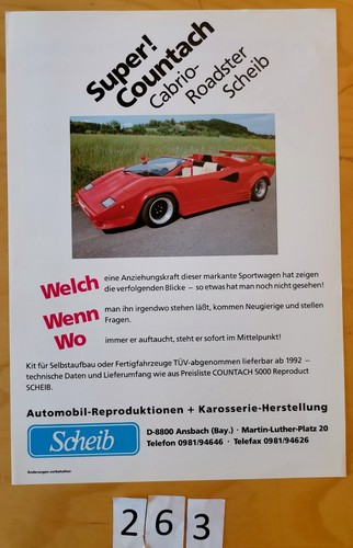 Brochure / Dossier De Presse LAMBORGHINI COUNTACH - Vintage - Occasion
