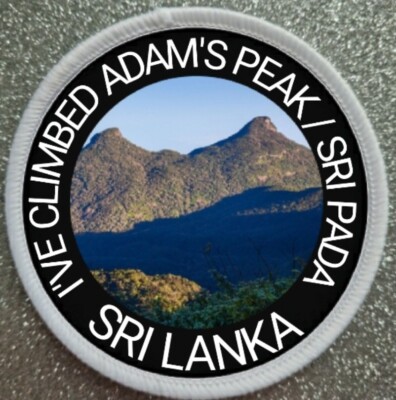 3'' Adams Peak Sri Pada Sri Lanka Berg Eisen/Aufnähen Sublimation Patch Abzeichen 