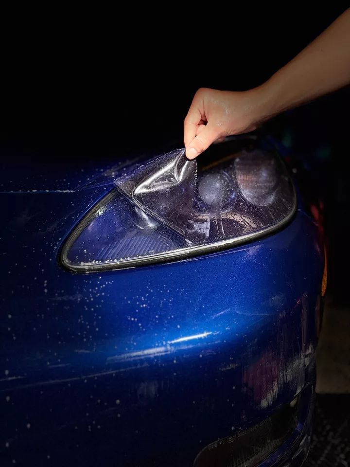 Kit precortado TPU PPF gris claro faros para Audi S4 2009-2012 ultra brillante Foto 4 de 4