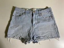 Universal Thread denim Shorts Women 12 light blue High-Rise Vintage Distressed
