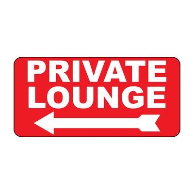 Private Lounge Retro Vintage Style Metal Sign - 8 In X 12 In With Holes ...