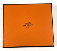 Authentic Hermes Paris Orange Empty Box with tissue 5 x 4.5" x 1 1/2" Gift READ