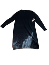 BLACK VINCE CAMUTO MEDIUM SWEATER DRESS V NECK