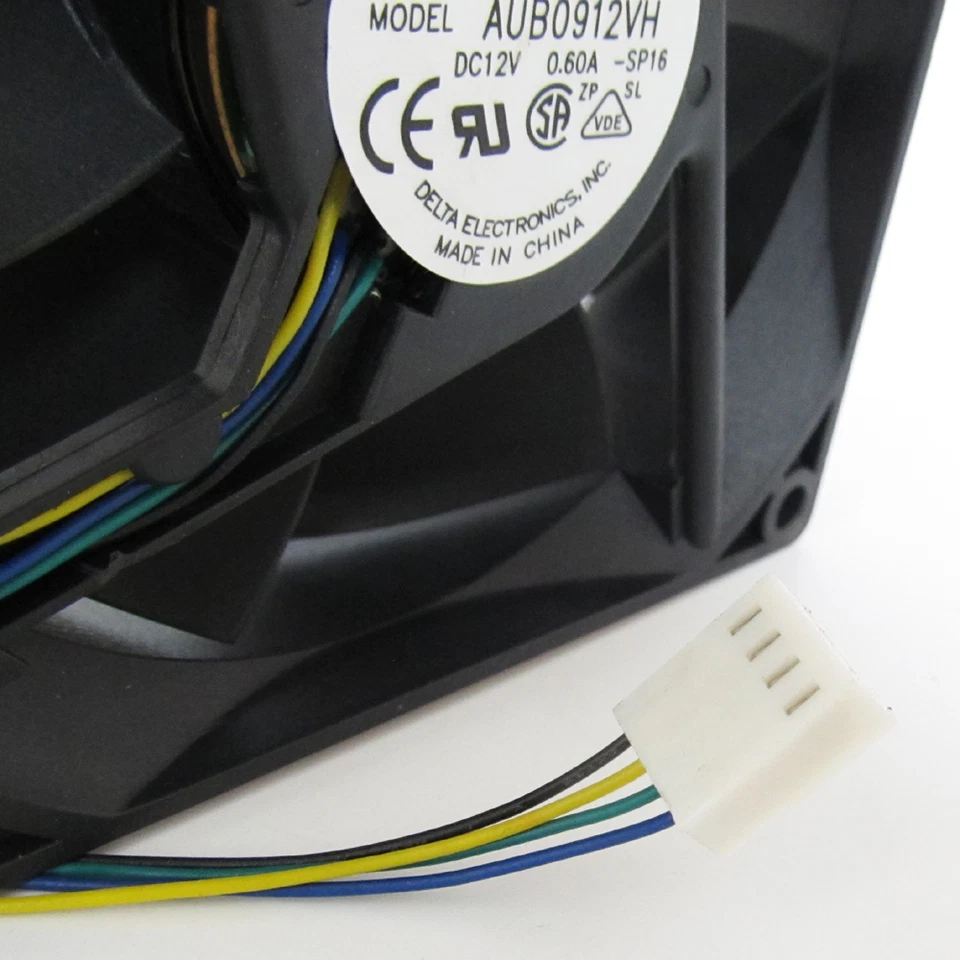 1pc Delta AUB0912VH 92x92x25mm 12V 0.60A 7.2W Brushless DC Case Fan 4 Wire 4 Pin - Image 3 of 4