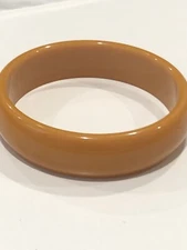Bakelite Bangle Bracelet Goldenrod Simichrome Tested 1/2 In By 2.5 In Vintage