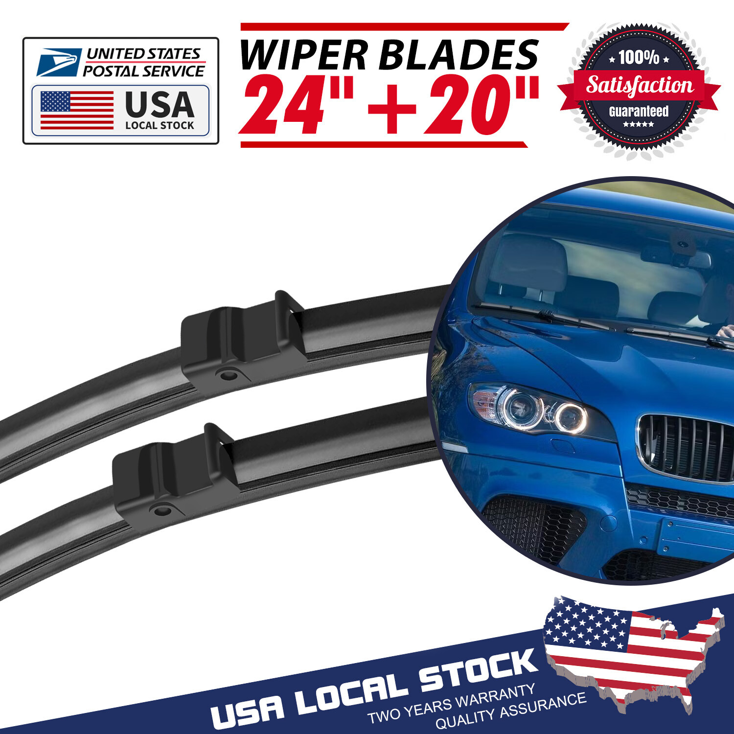 Set of 24"+20" OEM Front Windshield Wiper Blades For BMW X5 07-12 BMW ...