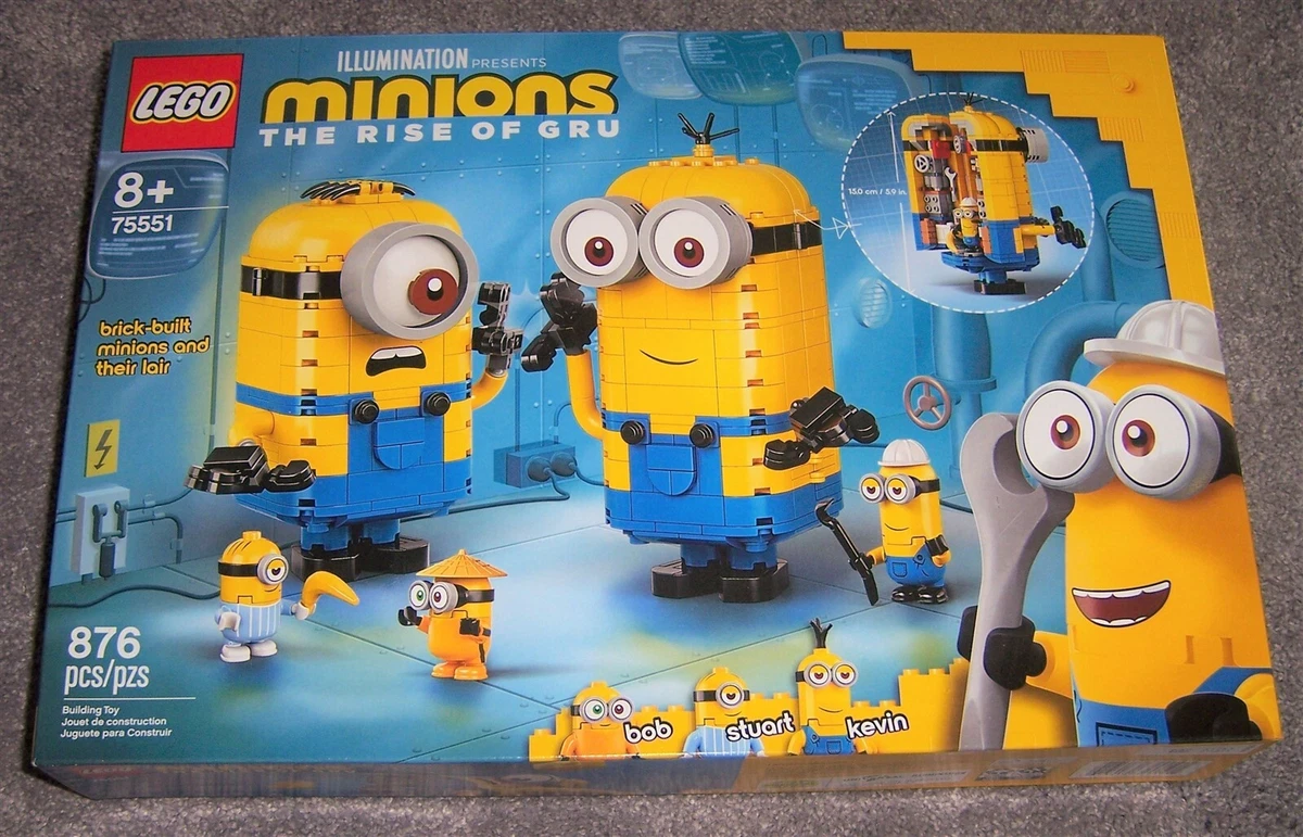 LEGO Minions Brick Built Minions And Their Lair 75551 NEW Rise of Gru Movie Set