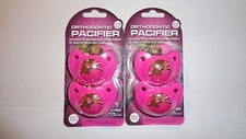 4 Hot Pink Real Tree Orthodontic Camo/Camouflage Pacifiers 0-6 Months 2-2 Packs