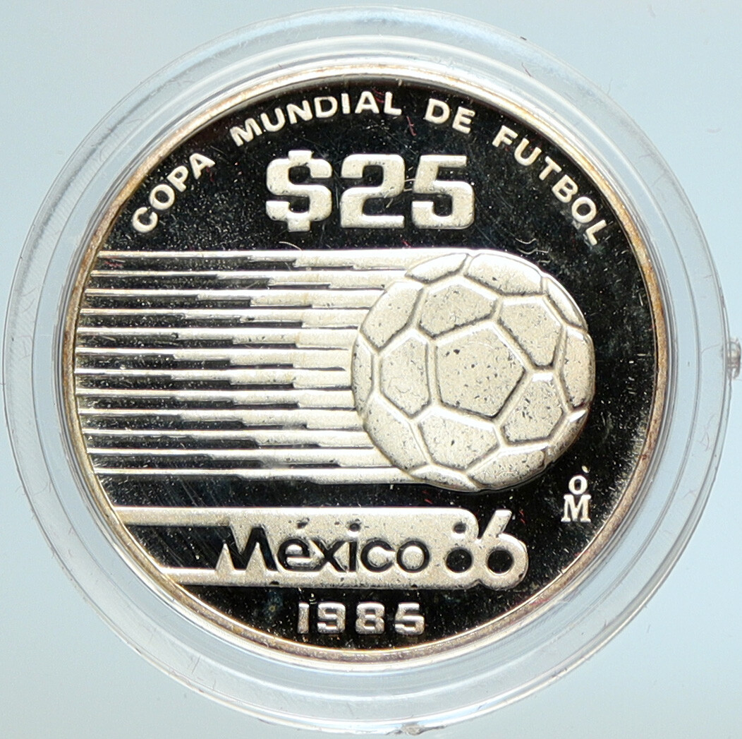 1985 MEXICO FIFA World Cup 1986 Football Soccer PRF Silver