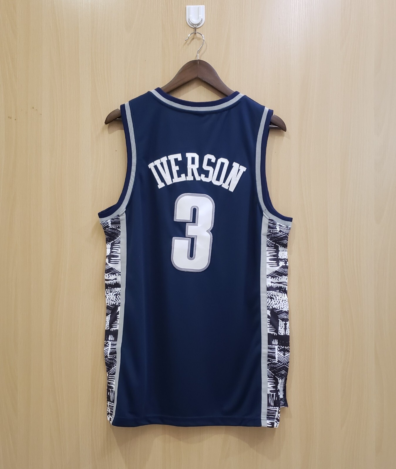 Retro AI 'The Answer' Iverson #3 Basketball Jersey Blue Sewn S-2XL