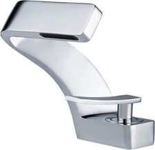 Chrome Waterfall Bathroom Sink Faucet Single Handle Single Hole Vanity Mixer Tap