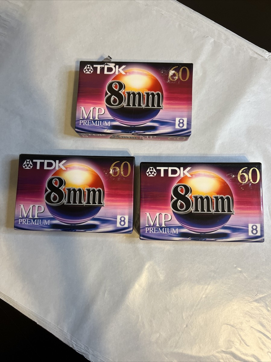 TDK P6-60HSA 8mmビデオカセット 3 New Sealed TDK 8mm HS 60 Camcorder Video Cassette P6-60HS