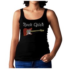 GUITAR Rhinestone Womens Vest - Rock and Roll Music Crystal all sizes 6-16