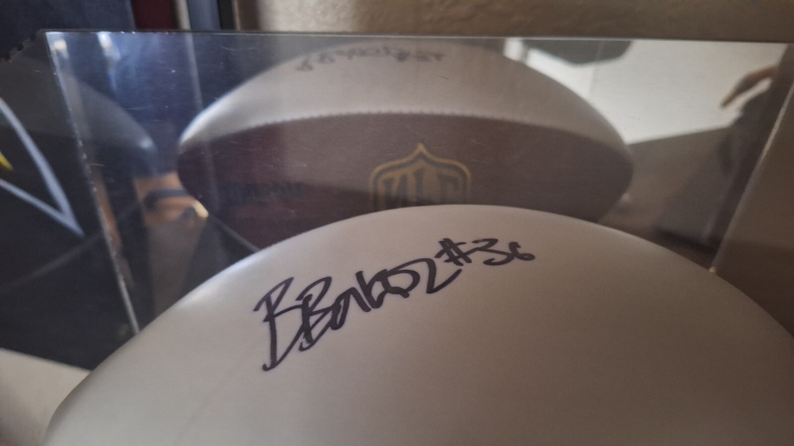 Budda Baker Autographed Signed Arizona Cardinals Football From Rookie Year With #36 With Display Case 