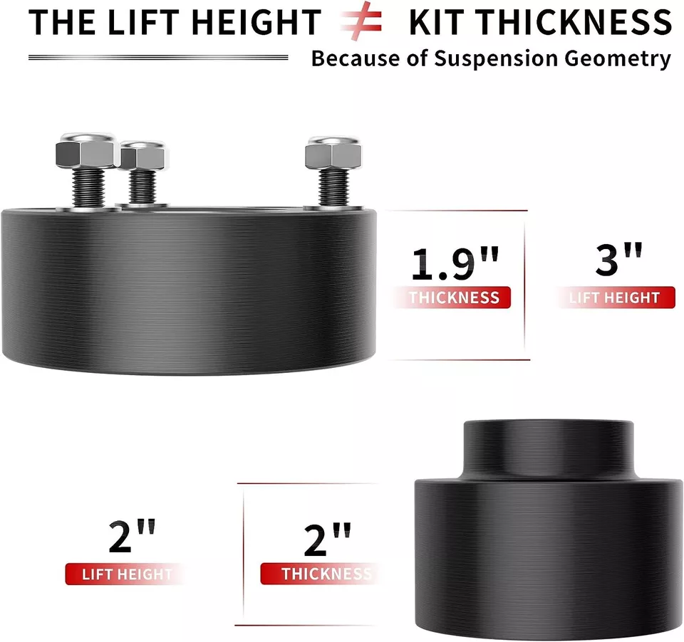 3" Front 2" Rear Ram 1500 Lift Kit Leveling Kit For 2009-2022 Dodge Ram 1500 4WD - Image 3 of 4