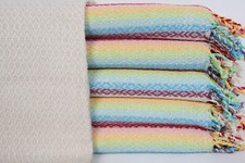 Turkish Beach Towel, Peshtemal Towel, Organic Cotton Towel, 36"x70"