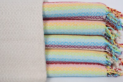 Turkish Beach Towel, Peshtemal Towel, Organic Cotton Towel, 36''x70''
