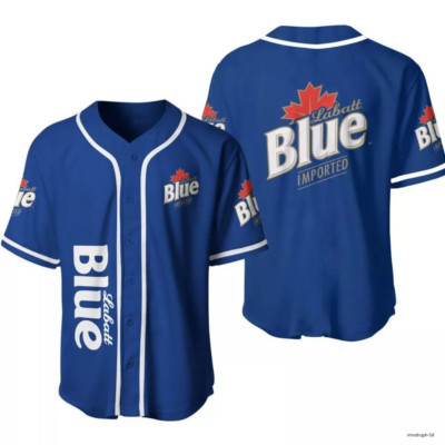 Beer Lovers Labatt Blue Best Gift Free Custom Name Baseball Jersey Size S-5XL 
